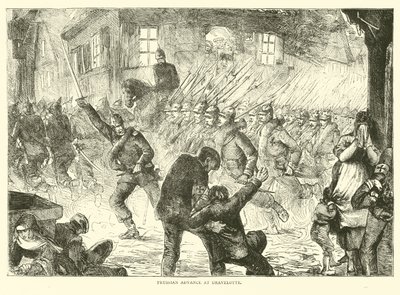 1870年8月、グラベロットでプロイセンの前進 作： English School