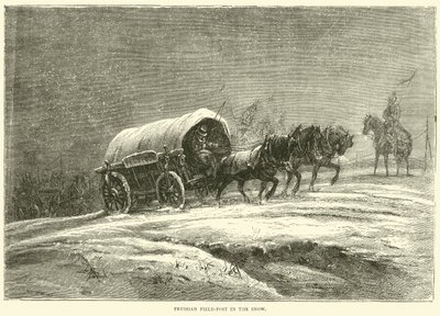 雪の中でプロイセンフィールドポスト、1870年10月 作： English School