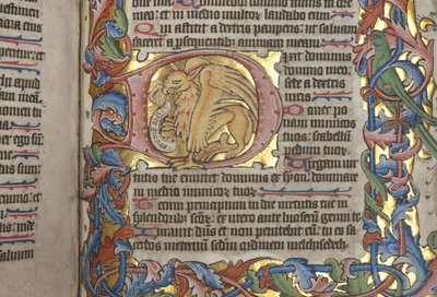 詩篇とサラム使用カレンダー、Fol 84直腸、詳細、c.1425-75 作： English School