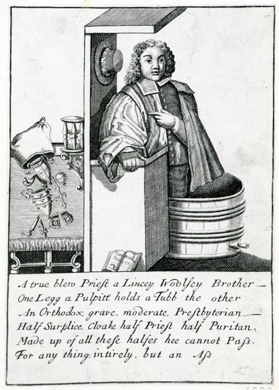 説教壇の風刺、1689 作： English School