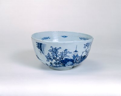 パンチボウル、おそらくブリスリントン製、1675-1700年頃（錫釉陶器） 作： English School