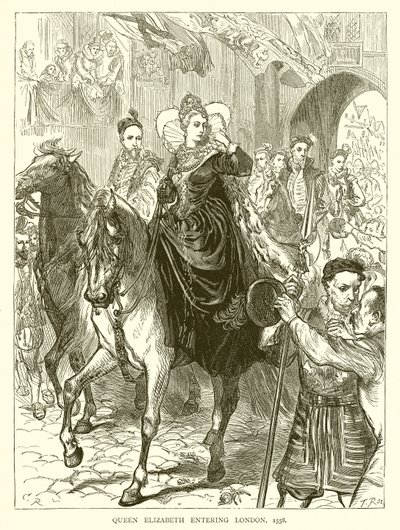 エリザベス女王、1558年ロンドン 作： English School