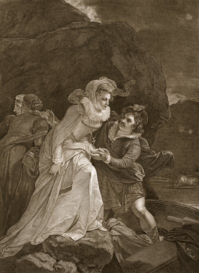 ロックリーベン城から逃げるメアリー女王、デビッドヒュームのイラストイギリスの歴史、パブ。 1812年ロンドン、R。ボウヤー 作： English School