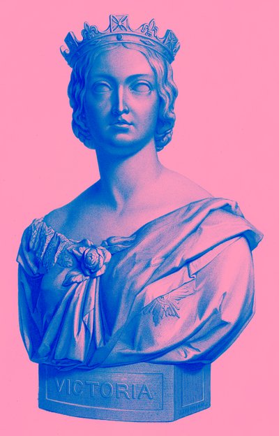 ビクトリア女王、イギリスの女王またはロイヤルビューティーブックのイラスト、c.1875を発行（デジタル処理された画像） 作： English School