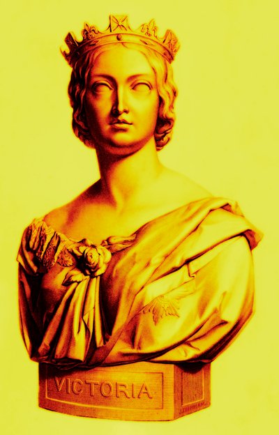 ビクトリア女王、イギリスの女王またはロイヤルビューティーブックのイラスト、c.1875を発行（デジタル処理された画像） 作： English School