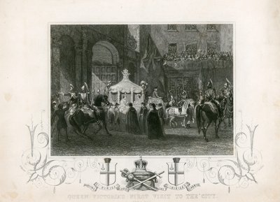 ビクトリア女王、1837年11月9日、ロンドン市を初めて訪問 作： English School