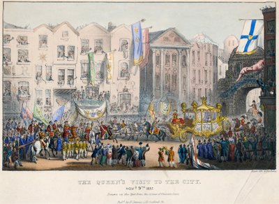 ビクトリア女王、1837年11月9日、ロンドン市を初めて訪問 作： English School