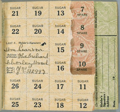 ウィリアム・ピアソンのための配給書、チョーリーウッド、ハートフォードシャー、1919 作： English School