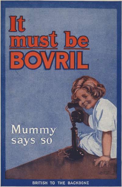 Bovril Handy本の裏表紙と戦争の日記 作： English School