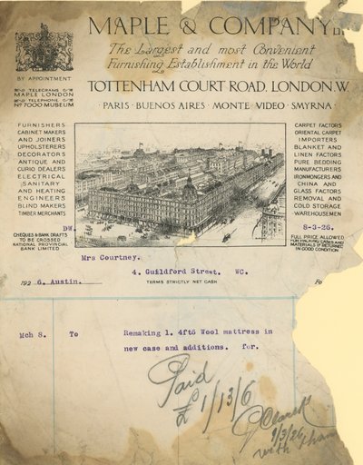 Maple＆Company Ltdの領収書 作： English School
