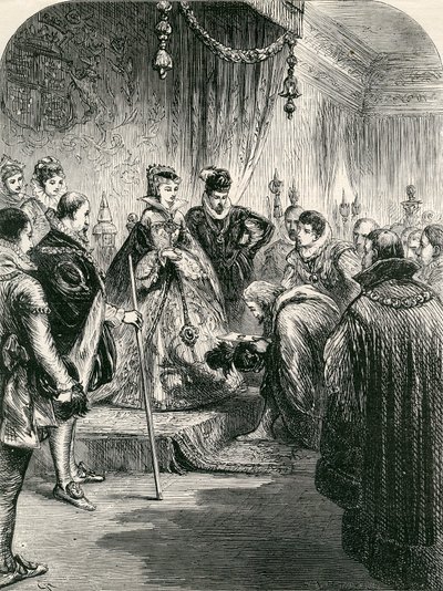 1865年にイギリスで最初のロシア大使館のレセプション 作： English School