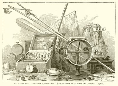 フランクリン遠征の遺物（キャプテンMClintockにより発見、1858-9） 作： English School