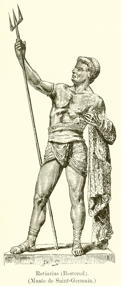 Retiarius（復元）。 （サンジェルマン美術館） 作： English School