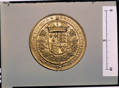 ヘンリー8世の封印の逆（1491-1547）（ゴールド）（表側は183056を参照） 作： English School
