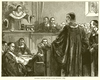ジェフリーズ判事の前のリチャードバクスター、1685年 作： English School