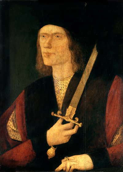 リチャード3世（1452-85）（パネルに油彩） 作： English School