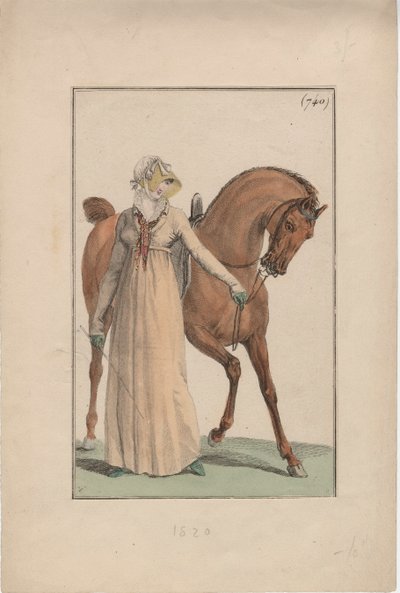 乗馬用ドレス、1806年頃 作： English School