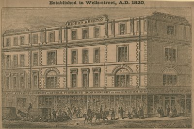 1820年に設立されたデパートRippon and Burton 作： English School
