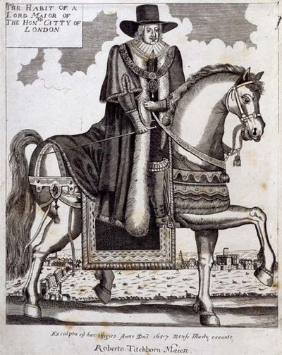 ロバート・ティクボーン（d.1682）がロンドン市長に就任 作： English School