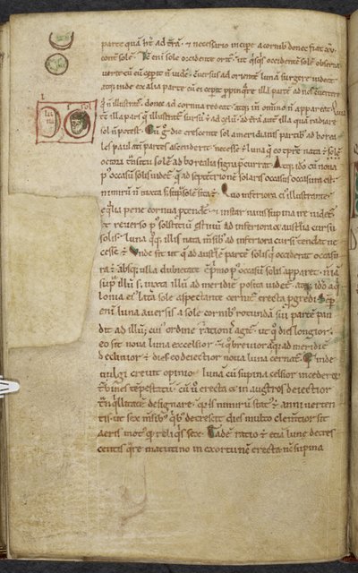 Royal 13. A.XI, f.55v太陽と月の境界図.De temporum ratione.Bede the VenerableMscellany of works on computus and astronomy.11世紀-12世紀 作： English School