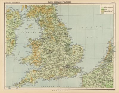 ロイヤル アトラス、1900 年頃: 地表の特徴 (カラー リソ) 作： English School