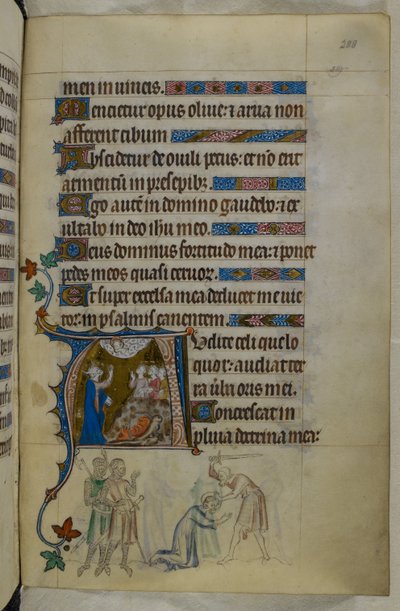 Royal MS 2 B VII f.288r、The Queen Mary Psalter、c.1310-20 (ベラム) より 作： English School