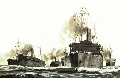 第一次世界大戦でロイヤルメールラインが就役 作： English School