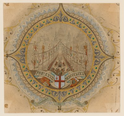1872年2月27日、女王陛下の王室行列がロンドンのセントポール大聖堂を訪問 作： English School