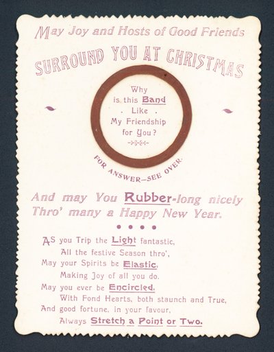輪ゴム、クリスマスカード 作： English School