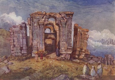 Martand Sun Temple、カシミールの遺跡（カラーリソ） 作： English School
