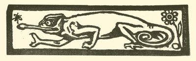 サンショウウオ（木版画 作： English School