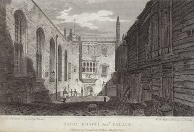 サヴォイチャペルと宮殿、ロンドン、1807 作： English School