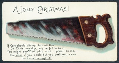 のこぎり、クリスマスカード 作： English School