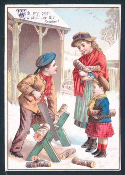 ソーイングアップウッド、クリスマスカード 作： English School