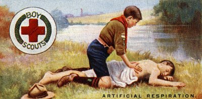 スカウト応急処置バッジ、1929 作： English School