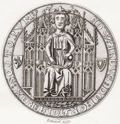 エドワード・ベリオルの印章、c。 1283-1367。 作： English School