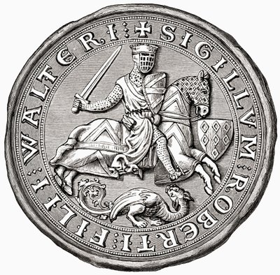 ロバートフィッツウォルターのシール、JRグリーンのイギリス人の短い歴史から1893年に発行 作： English School