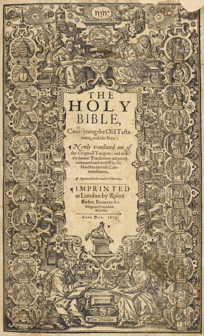 いわゆるジェームズ王聖書の第 2 フォリオ版、「The Holy Bible Newly translation out of the Originall Tongues Appointed to be read in Churches BL」 作： English School