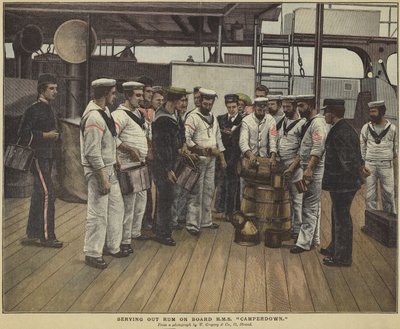 HMS Camperdownでラム酒を提供 作： English School