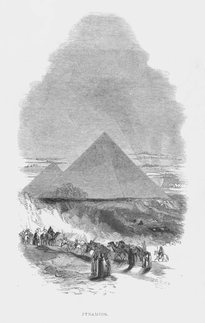 古代世界の七不思議。ピラミッド(彫刻) 作： English School