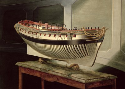 36砲または38砲のフリゲート艦の船の肖像、c.1775 作： English School