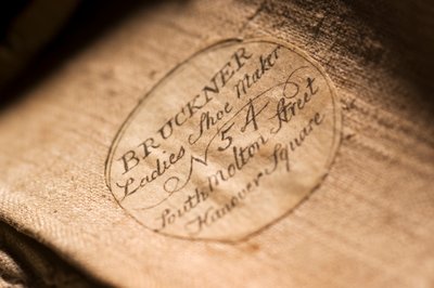 靴ラベル、1790年代（テキスタイル） 作： English School