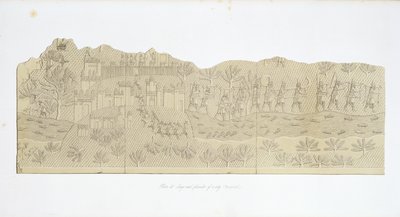 オージュンヘンリーヤード（1817-94）によるニネベとその遺跡からのKoujunjikの街の包囲と略奪（プレート40）、1849年 作： English School