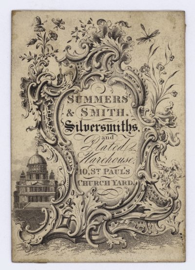 Silversmiths、Summers＆Smith、トレードカード 作： English School