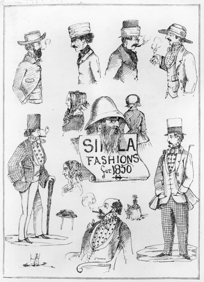 1850年のシムラー・ファッション 作： English School