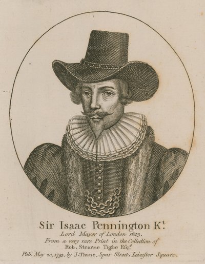 サーアイザックペニントン、ロンドン市長、1643年 作： English School