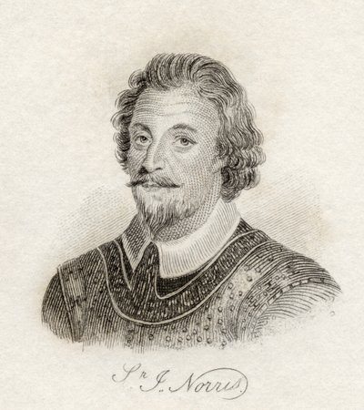 1825年に出版された「クラブの歴史辞典」のジョンノリス卿 作： English School