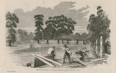 1851年の大展覧会の建物のサイト 作： English School