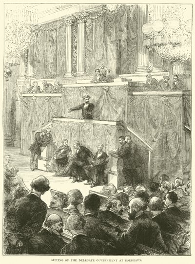 1870年12月、ボルドーでの代議員政府の座 作： English School