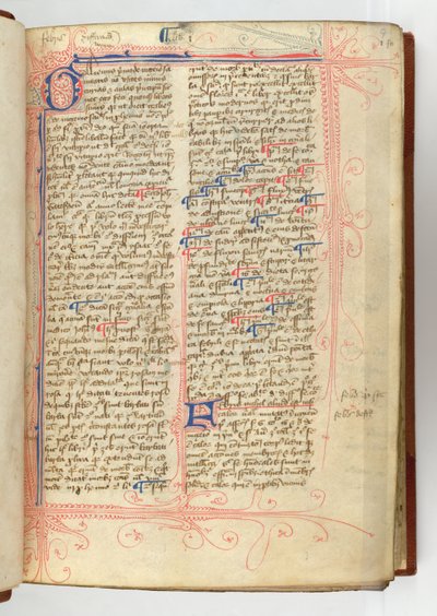 Sloane 280、f.9r 「ローザ アンジェリカ」の序文、ジョン ガデスデン作 作： English School